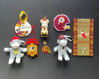 Assorted Redskins  trinkets and ornaments