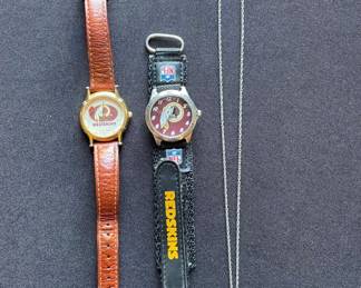 Washington Redskins watches and Nationals necklace