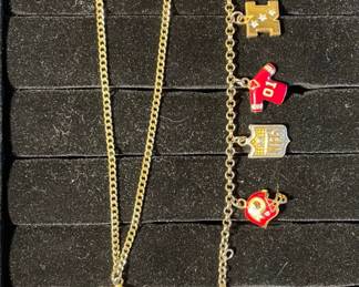 Redskins necklace and bracelet