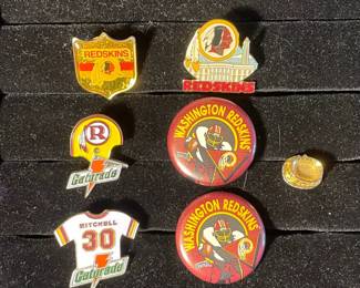 Red skins pins and buttons