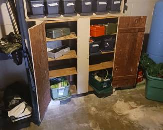 storage bins/ lots of miscellaneous 