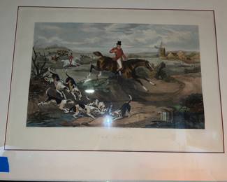 Antique English Fox hunting lithographs