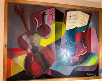 Large original Abstract oil painting, signed and dated