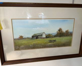 A lovely original oil bpainted farm scene by a listed artist