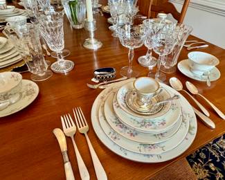 Apple Blossom China by Haviland and Kirk and Sons Sterling Service - "Wadefield" pattern