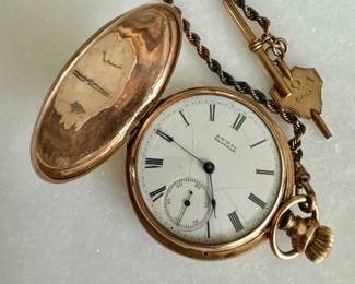 10kt gold pocket watch