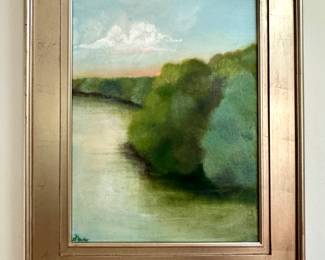Gayle Barber oil on canvas - "James River"