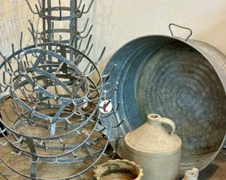 Antique french bottle drying racks