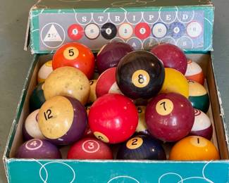 Pool Balls - Being Sold with the Pool Table