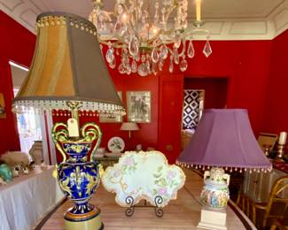 Beautiful Lamps & Limoges Dish