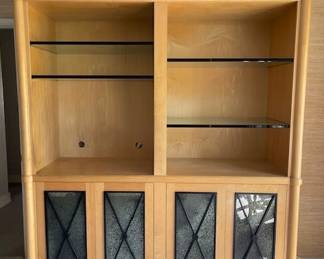 Custom Blonde Display w/Smoked Glass Accents