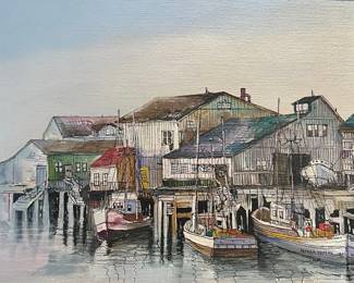 Close up of this framed piece of art