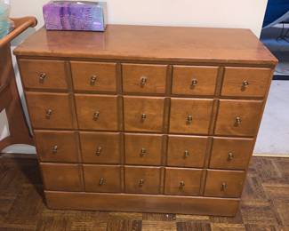 Ethan Allen Apothecary chest 34” x 14” x 30”