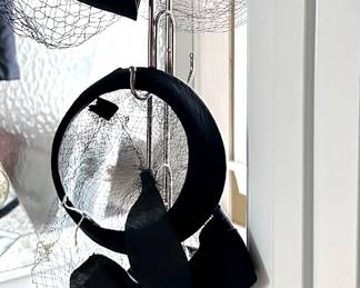 Vintage Black Pill Box Hats with Veils