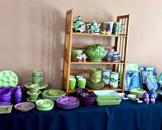 For the "Love of Purple and Green".  An assorted  selection of baking and serving dishes!!