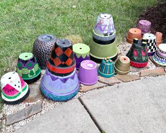 Hand Painted Flower Pots