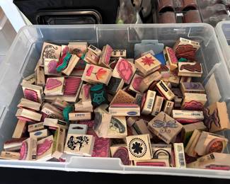 Calling all Stamping Crafters!! We Have a Huge Collection of Rubber Stamps!! Two Bins Full!!