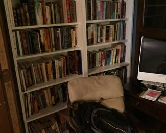 Books, desk and chair