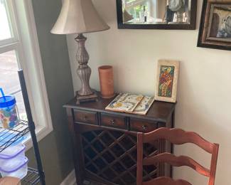 Table with wine storage