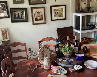 Dining table and chairs