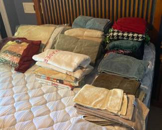 Misc linens
Bed and mattress