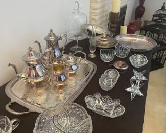 SILVER AND CUT GLASS