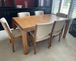 DINETTE SET, TABLE AND 8 CHAIRS