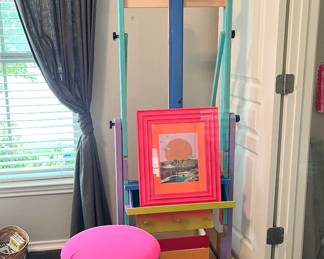 Large easel on wheels