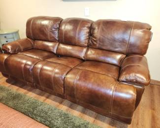 Flexsteel power reclining leather sofa