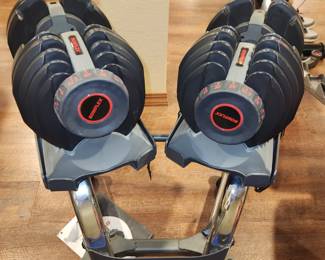 Bowflex Adjustable Dumbbells' With Stand