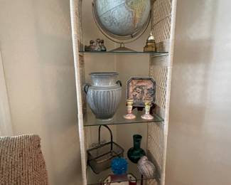 Wicker etagere