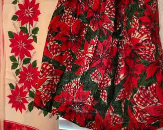 Vintage Christmas cloth & apron 