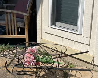 Wrought Iron Wheelbarrow