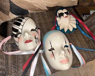 Porcelain  Mardi Gras Masks