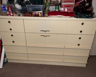 Vintage MCM Cream Dresser
