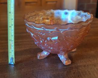 Small sample of carnival glass