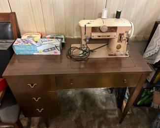 Singer sewing machine, sewing and crafting supplies