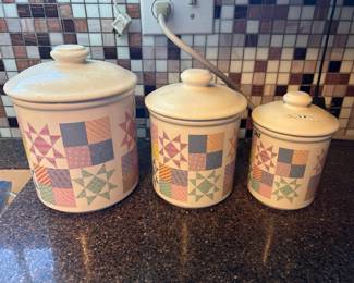 Cute cookie jars, spice jars