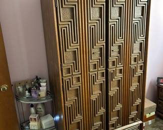 Mid century modern wardrobe cabinet
