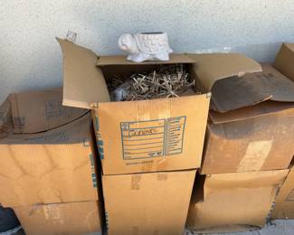 Slipcast pieces, ceramics