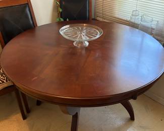 Wooden round dining table