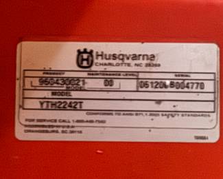 #HusquarvanaYTM2242T#Riding Mower 