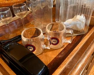 Kitchen ware and solid oak sideboard 