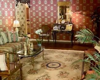 Gracious sitting room filled with one of a kind pieces