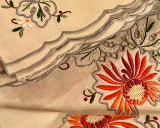 Quite possibly the most expensive hand embroidered pieces from the 1940s and 50s