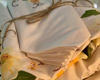 Gorgeous unused clothes and napkins