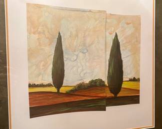 Signed color lithograph