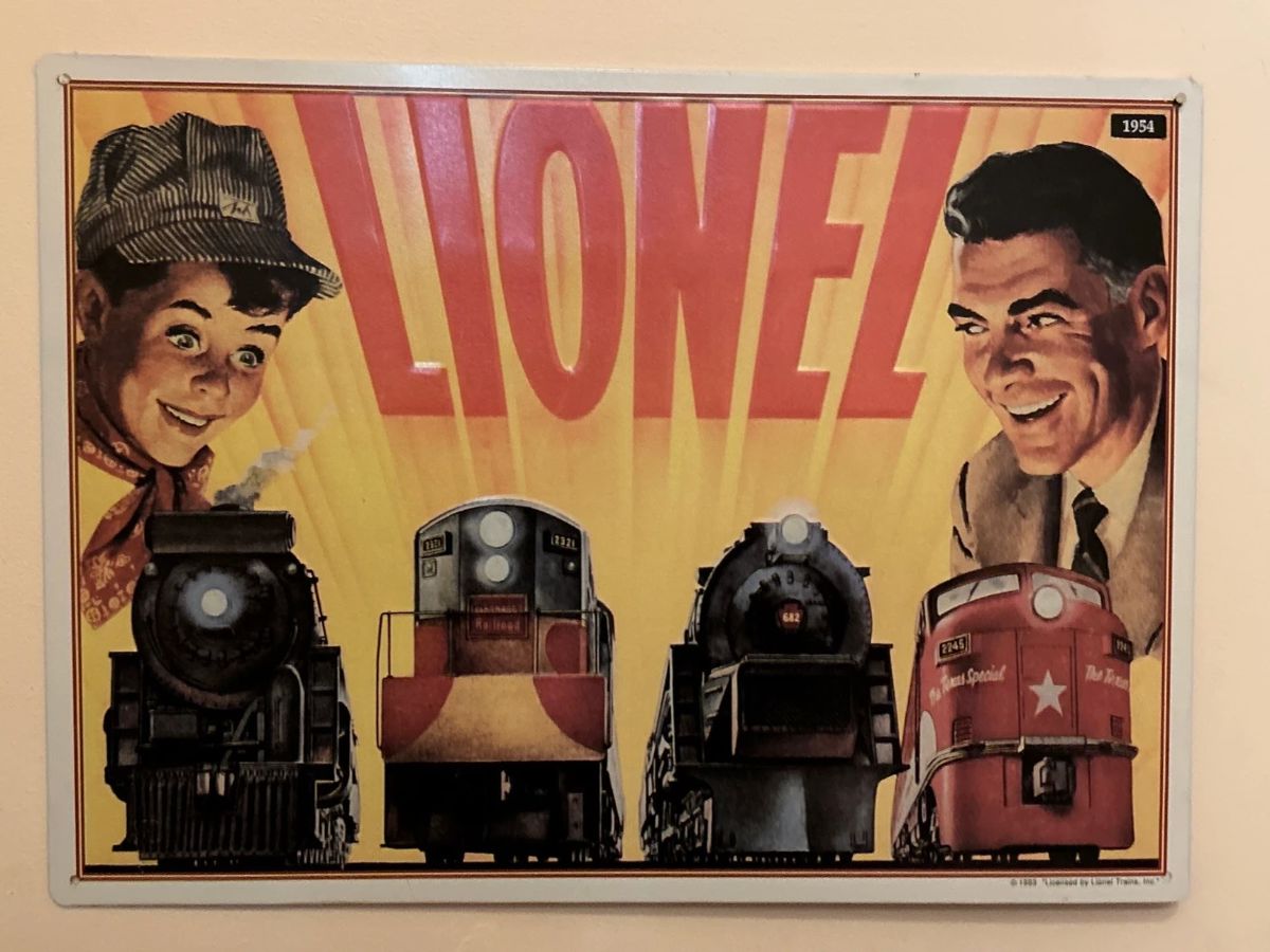 Vtg. Lionel metal sign