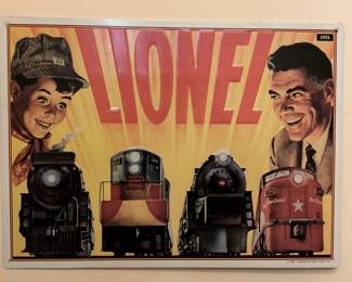 Vtg. Lionel metal sign