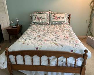 Full size bed frame and mattress